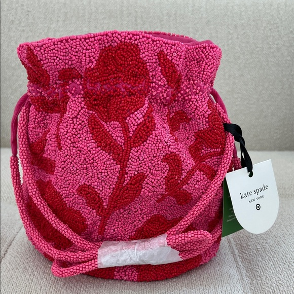 kate spade Handbags - Kate Spade x Target 💕Pink and ❤️ Red Beaded Mini Bag